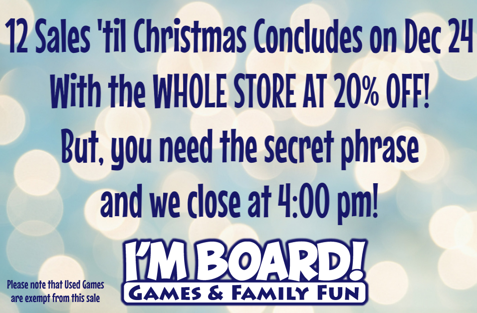 12 Sales ’til Christmas for Tuesday, Dec 24 features the WHOLE STORE at 20% off!
